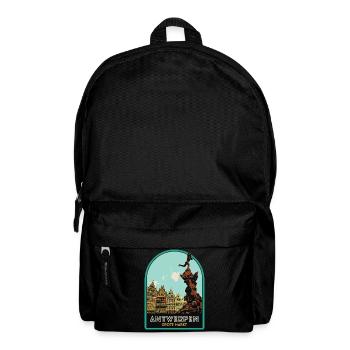 Picturesque illustration of the Grand Place - Backpack - black - Front