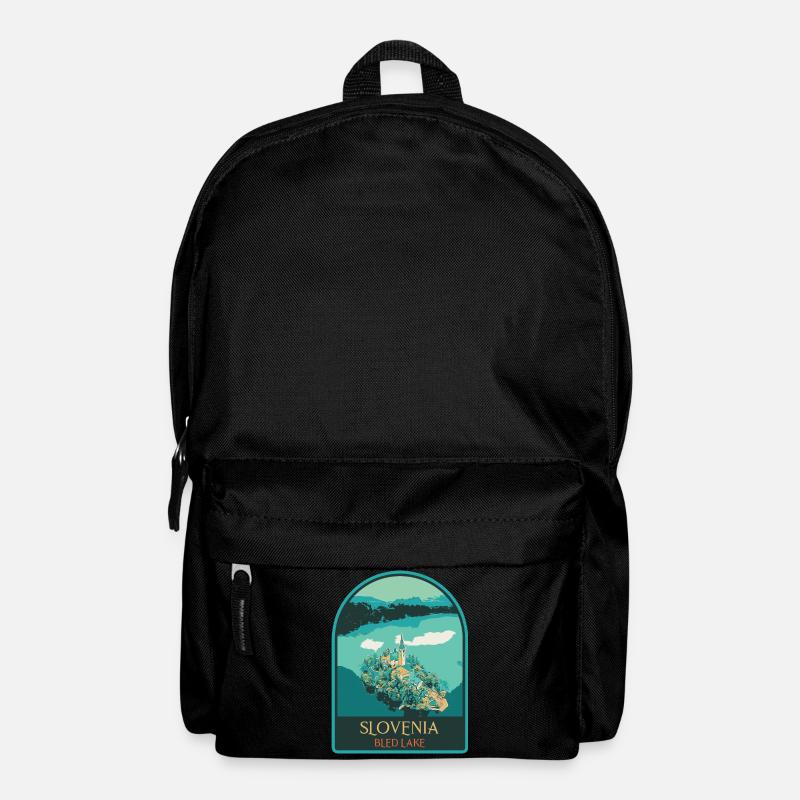 Illustration: Die verzauberte Insel Bled - Rucksack - Schwarz