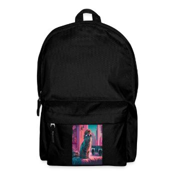 Urban Cat in Retro Vibe - Rucksack - Schwarz - Vorne