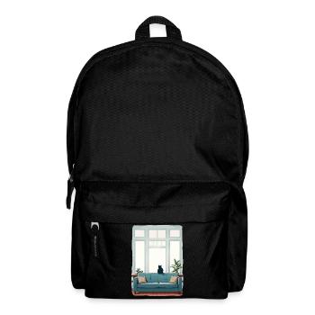 Cat alone at home - Backpack - black - Front