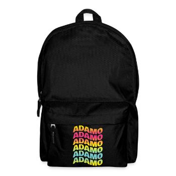 Adam t-shirt text wave effect t-shirt gift - Backpack - black - Front