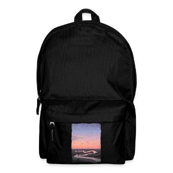 River reflected in the sunset - Backpack - black - Front