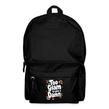 TOO GLAM TO GIVE A DAMN - Backpack - black - Front
