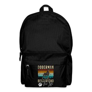 Dobermann Hund Tier Hundeliebe - Rucksack - Schwarz - Vorne