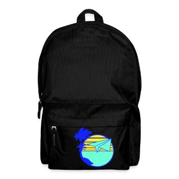 Papierflieger Flieger Flugzeug Fliegen Reisen Cool - Rucksack - Schwarz - Vorne