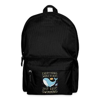 Whale Be Okay - Rucksack - Schwarz - Vorne