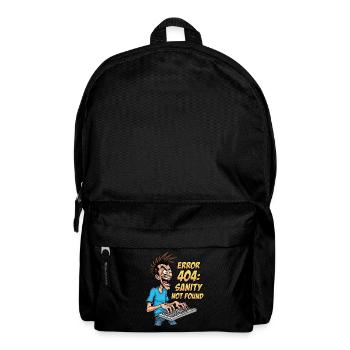 ITler Sanity Not Found Funny 404 Humor - Backpack - black - Front