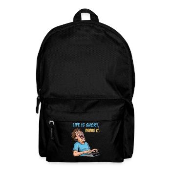 Debug Your Life: Witziges IT Programmierer Shirt - Rucksack - Schwarz - Vorne