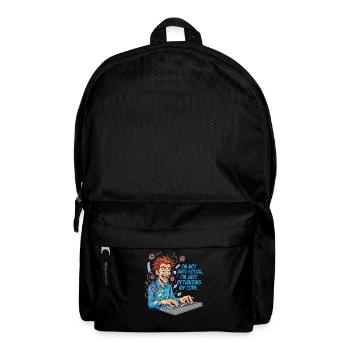 Code Optimierer: Anti-sozial? Nur am Coden! - Rucksack - Schwarz - Vorne
