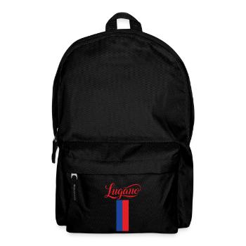 Lugano Ticino Flag Design for Fans - Backpack - black - Front