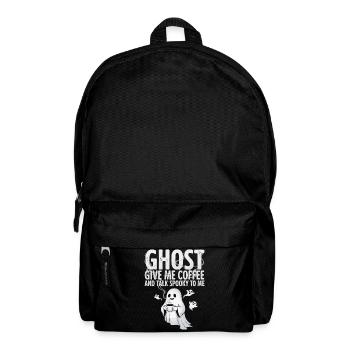 Gruselige Kaffeegeist-Illustration - Rucksack - Schwarz - Vorne
