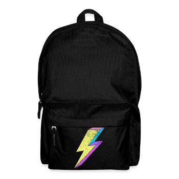 Bright lightning design with pastel colors 80s - Backpack - black - Front