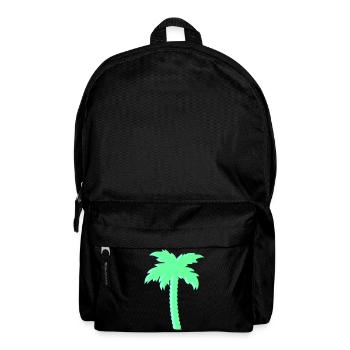 Mint Palme im Neonlook - Rucksack - Schwarz - Vorne