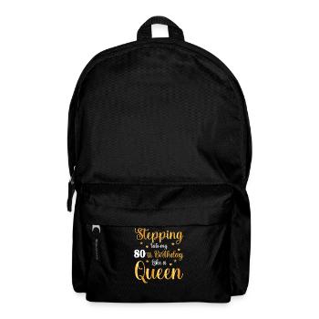 80ten Geburtstag Königin Stil - Rucksack - Schwarz - Vorne