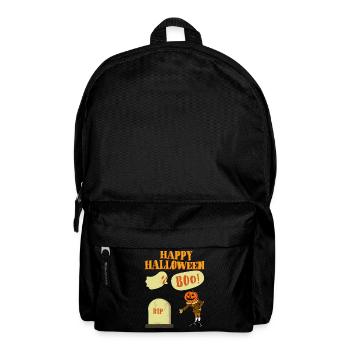 Halloween Cartoon Pumpkin Ghost - Backpack - black - Front
