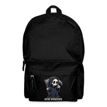 Bleiben Sie positiv - Rucksack - Schwarz - Vorne