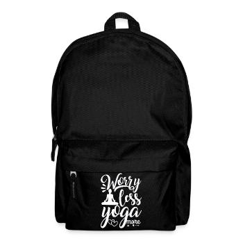 Worry less yoga more - Backpack - black - Front