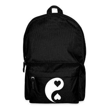 Yin Yang Herzen Emblem - Rucksack - Schwarz - Vorne