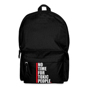 No Time Toxic People Boundaries Self Care Saying - Backpack - black - Front