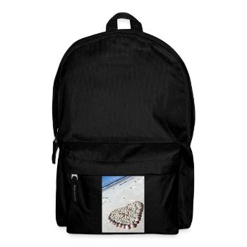 Heart of shells on the beach - Backpack - black - Front