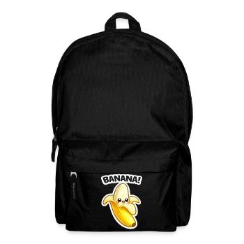 Impression de banane dessinée Kawaii - Sac à dos - noir - Devant