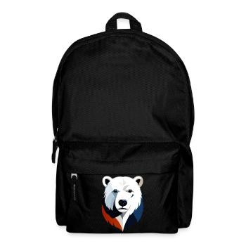 Geometrischer Polarbär Farbsplit - Rucksack - Schwarz - Vorne