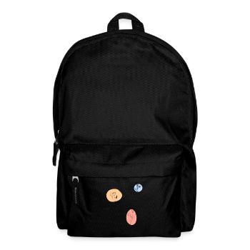 Pastel Blossoms Delicate Line Art - Backpack - black - Front