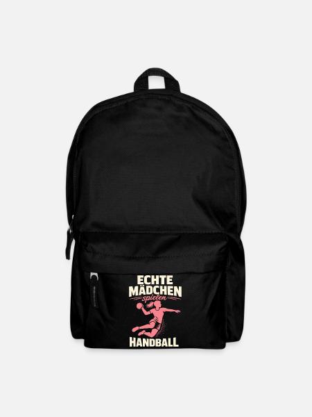 handball mädchen verein team spielerin - Rucksack - Schwarz