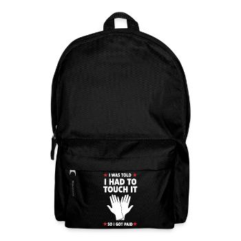 Humour_Infirmier_Laboratoire_Gants_Protection_P - Backpack - black - Front
