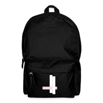Tours blanches avec ruban rose - Sac à dos - noir - Devant