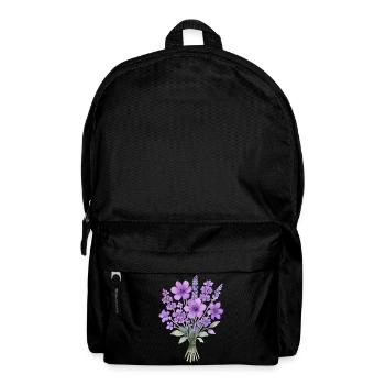Lavendel Aquarell Bouquet - Rucksack - Schwarz - Vorne