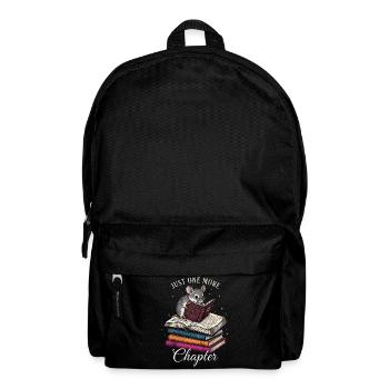 Just One More Chapter – Süße Leseratte mit Buch - Rucksack - Schwarz - Vorne