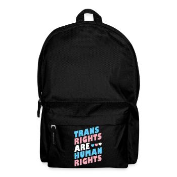 LGBTQ Pride Month - Trans Rights Are Human Rights - Backpack - black - Front