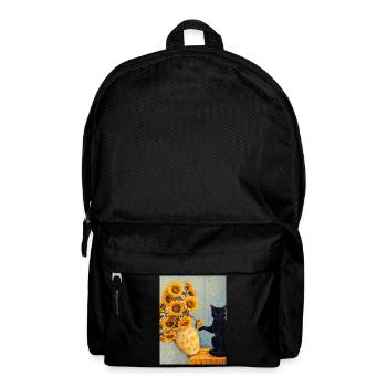 Sunflowers and Black Cat Art Parody - Backpack - black - Front