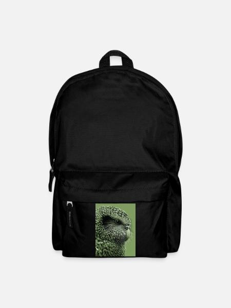 Kakapo illustration in green - Backpack - black