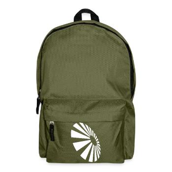 Motif monochrome à éventail en spirale - Sac à dos - vert olive - Devant
