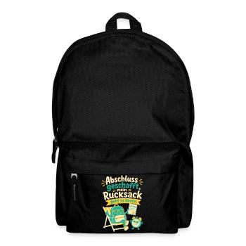 Abschluss geschafft, mein Rucksack geht in Rente. - Rucksack - Schwarz - Vorne
