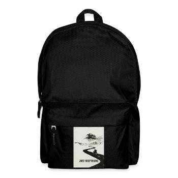 Just Keep Riding Motorcycle Adventure - Backpack - black - Front