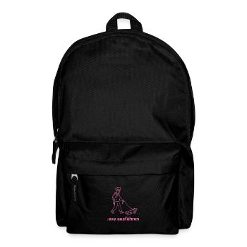 EXE Ausführen pink - Rucksack - Schwarz - Vorne