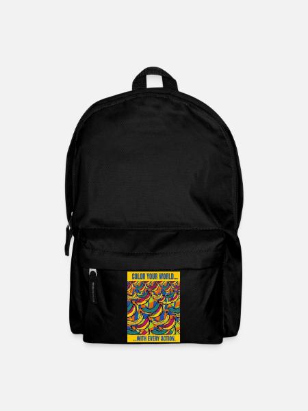 Colorful Banana Pop Art - Backpack - black