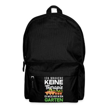 Keine Therapie Nur Garten - Rucksack - Schwarz - Vorne