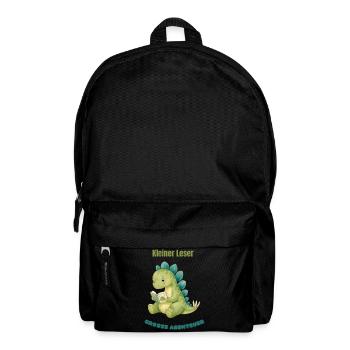 Kleiner Dino liest Abenteuer - Rucksack - Schwarz - Vorne