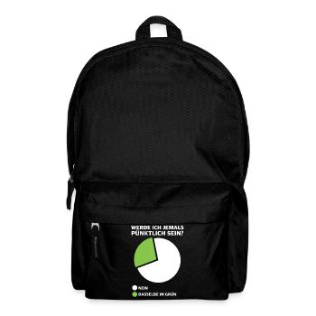 Werde ich pünktlich sein? Diagramm - Rucksack - Schwarz - Vorne