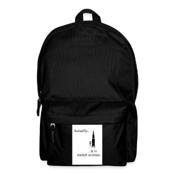 Actually, it is rocket science - Backpack - black - Front