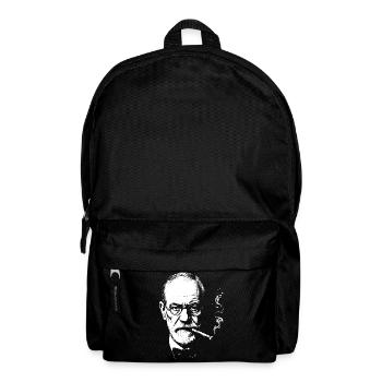 Sigmund Freud smoking cigar - Backpack - black - Front