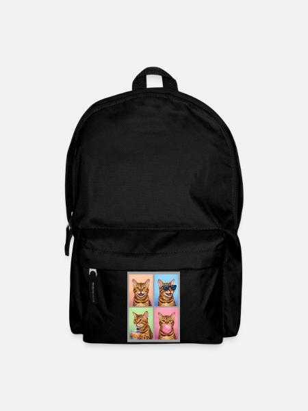 Katzen Bengal Katze - Rucksack - Schwarz