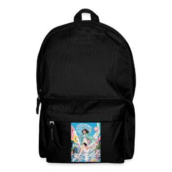 Bonne journée pluvieuse en couleurs pastel - Sac à dos - noir - Devant