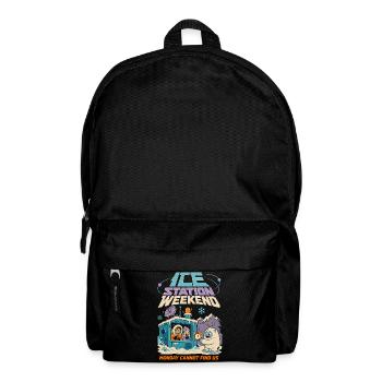 Eisstation Wochenende Winter Humor - Backpack - black - Front