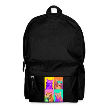 Katzen orange Tabby Katze - Rucksack - Schwarz - Vorne