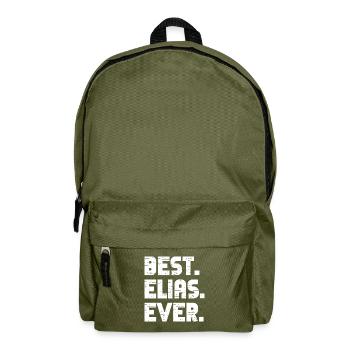 Best Elias Ever Retro Gift Saying Birthday - Backpack - olive green - Front
